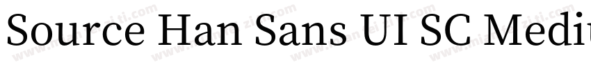 Source Han Sans UI SC Medium字体转换